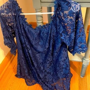 Off the shoulder lace blouse